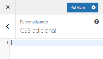 Editor de código de css personalizado